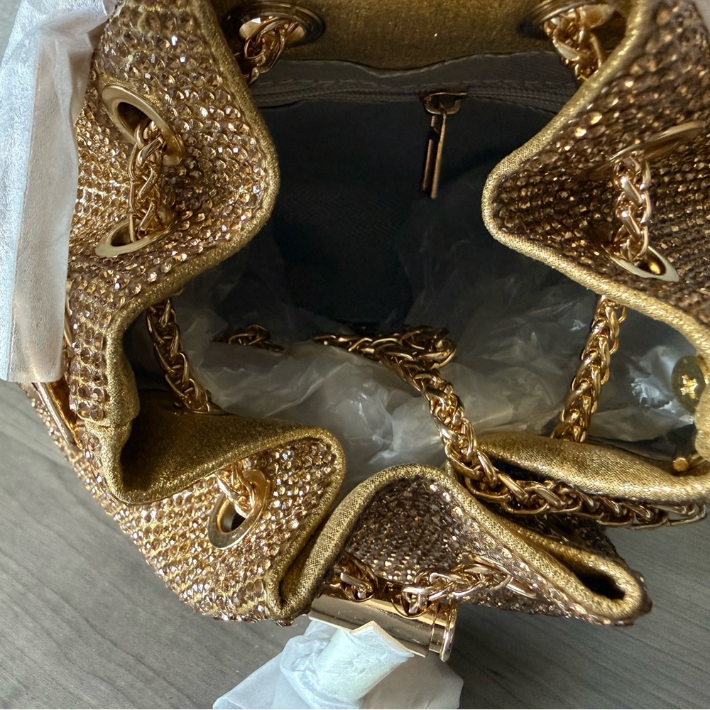 Gold Rhinestone Evening Clutch - Picture 6 of 11